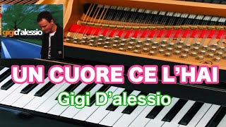 Video thumbnail of "UN CUORE CE L`HAI           Gigi d`alessio　　arrangimento da pianoforte pf"