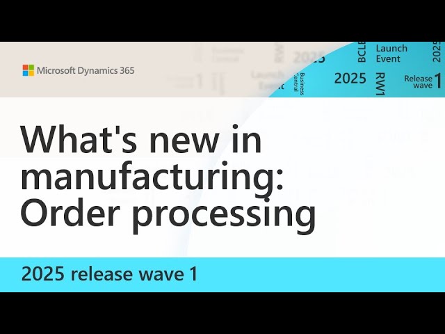 Dynamics 365 Business Central Manufacturing | Production Orders