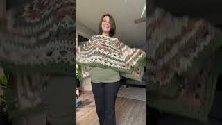 ❤️ tutorial followed was by @SallieCrochets  #crochet  #crochetponcho  #poncho #crochetwearables