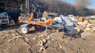 MDL 37 TON MEGGA LOG SPLITTER with l9g lift outrageous power