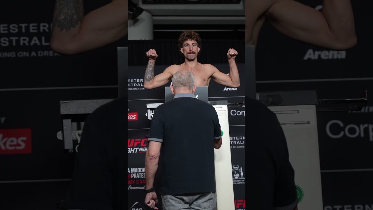 ⁣Salkilld and the Stache is locked in #ufcperth
