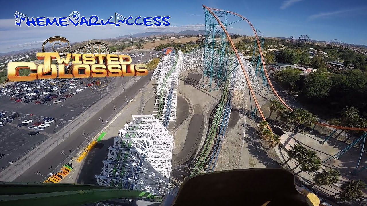 Twisted Colossus On Ride (HD POV) Front Seat Six Flags Magic Mountain ...