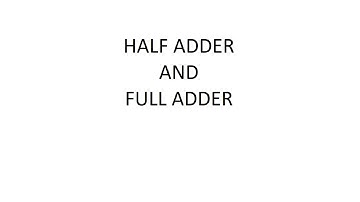 DLC | Digital Logic Circuits | Adders Part 1 | Half Adder | Circuit Simulation