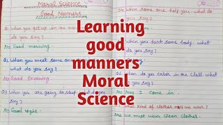 Learning Good Mannersmoral Science Questions & Answers For Kids