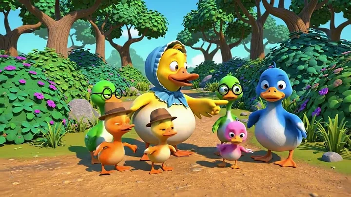 5 Little Rainbow Ducklings | Cute Newborn Baby Ducks Song | Nursery Rhymes for Kids 2