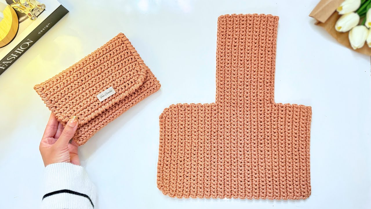 Простой, быстрый и экономичный кошелек крючком | Новички