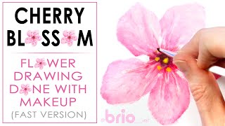 Cherry Blossom (Sakura) speed drawing with makeup