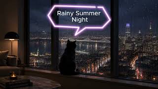Rainy Summer Night | Cozy Rain Outside the Window 🌧️🌙