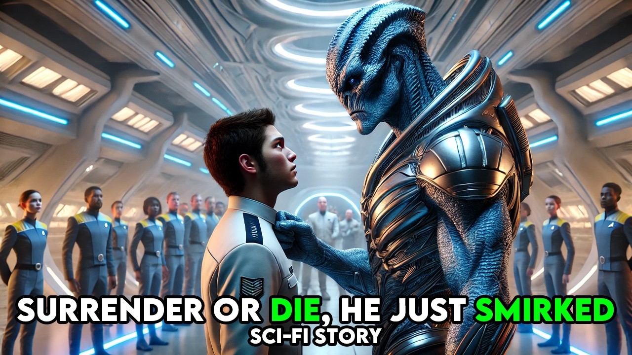 Галактический солдат сказал человеческому мальчику: «Я убью тебя, если ты не встанешь на колени»,...