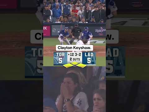 Ellen Kershaw watched her husband Clayton take the mound in the 12th with the bases loaded 😦