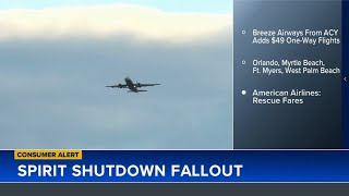 Spirit Airlines shutdown fallout: Airlines cap fares for travelers rebooking canceled flights
