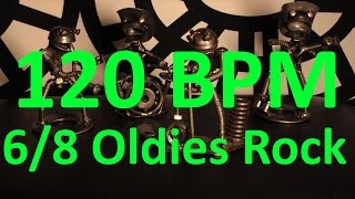 120 BPM - Oldies Rock - 6/8 Drum Track - Metronome - Drum Beat