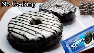 5 min Fireless Cooking recipe for Competition | Soft , Tasty , Fluffy Oreo Bread Donut