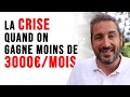 La crise touche les franais qui gagnent moins de 3000 par mois