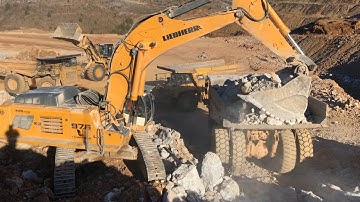 Liebherr 976 Excavator And Caterpillar 992G Wheel Loader Loading Dumpers - Sotiriadis/Labrianidis