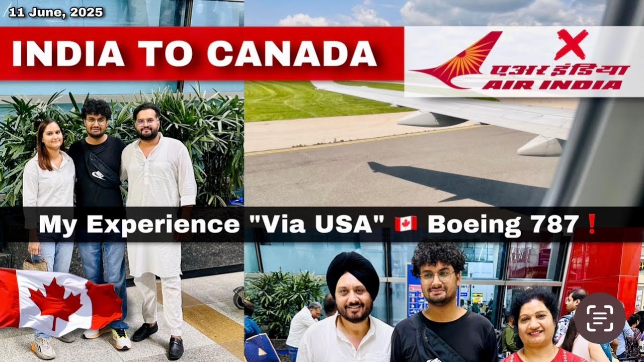 India to Canada via USA 🇨🇦 My Flight Experience in 2025