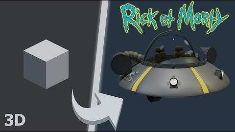 Starship Rick in 3D - Timelapse (Blender)