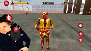 ► Flying Robot Superhero Crime City Rescue (Evolution Game 3D Simulator) Android Gameplay screenshot 1