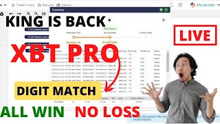 Digit Match Binary Bot Live || XBT PRO Live Running || No Loss || 10$ To 155$