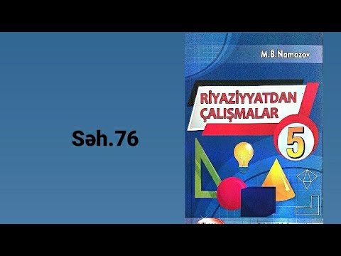 Namazov 5-ci sinif Səh.76 Kəsrlər və bölmə əməli