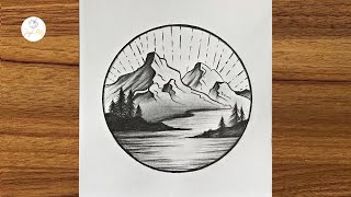 Easy circle drawing || Circle drawing for beginners || Pencil drawing in circle step by step