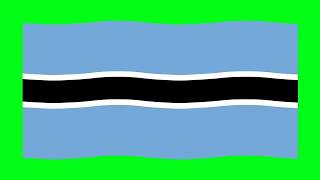 Green Screen Botswana Flag | Botswana National Flag | Botswana Flag | Animation Flag | 3D Flag