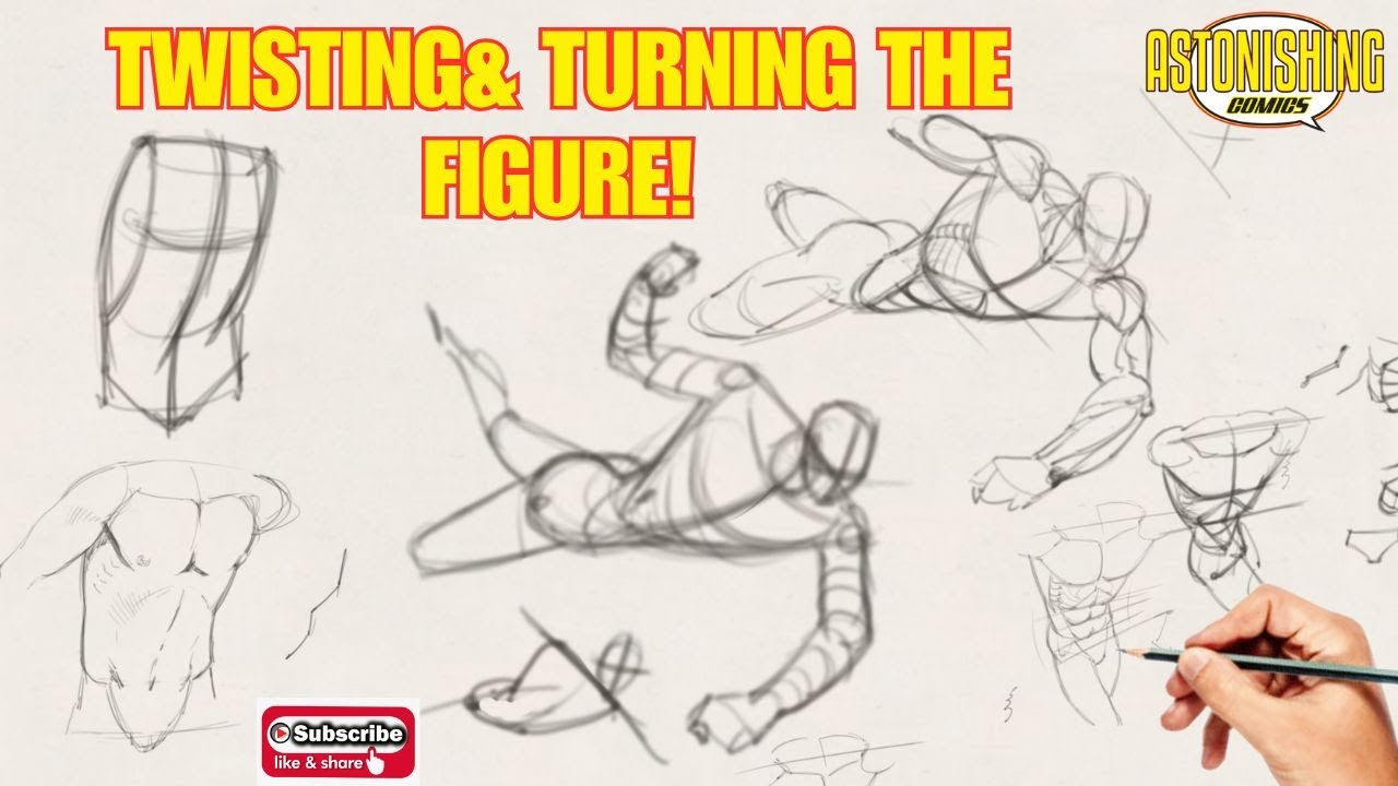 How to Draw Dynamic Superhero Poses: Master Twisting & Turning the ...