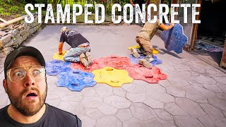 How To Stamp Concrete - EPIC Back Yard Transformation pt. 2