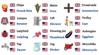 100  Vocabulary Differences Between BRITISH And AMERICAN English | BRITISH Vs. AMERICAN English