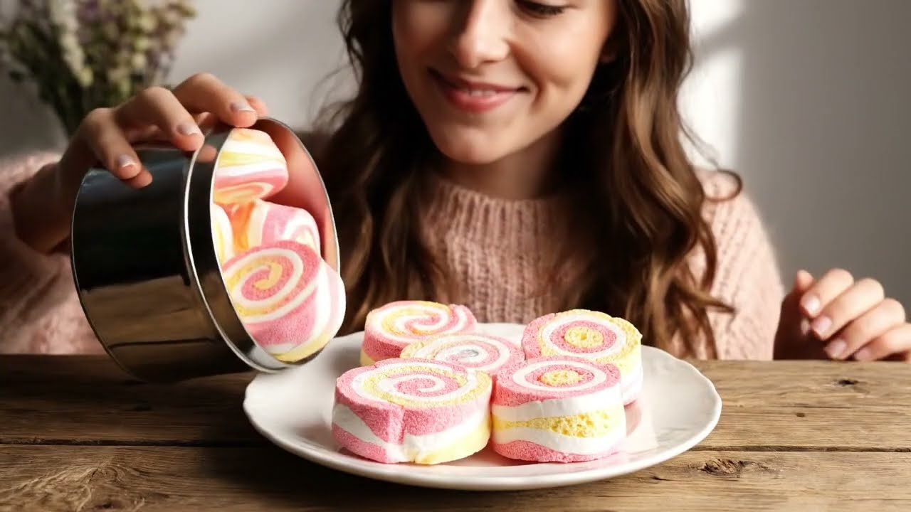ASMR | Unboxing & Eating SOFT PILLOW MARSHMALLOWS • Cloud-like Candy Sounds for Sleep