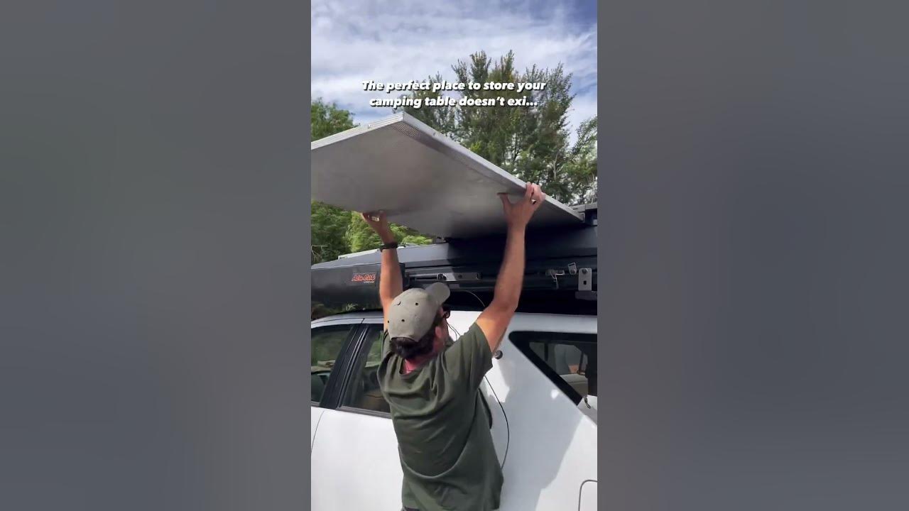 Storage Hack I AluCab Roof Rack Tray with Table Bracket YouTube