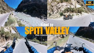A Raw Motorcycle Ride towards Spiti Valley | POV | Raw Exhaust | Honda CB350 [4K]