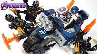 Lego Avengers Endgame Captain America Outriders Attack Stop Motion Build review 2019 set 76123