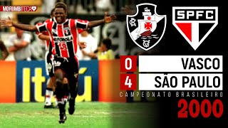 Vasco 0x4 São Paulo - 2000 - UM SHOW DO GAROTO FÁBIO SIMPLÍCIO E  UMA GOLEADA EM PLENO SÃO JANUÁRIO!