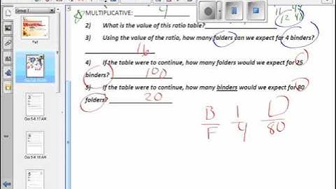 11 M1 L11 Comparing Ratios Using Ratio Tables