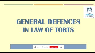 INTRODUCTION TO GENERAL DEFENCES IN TORT || LAW OF TORTS ||By Saakshi Sharma