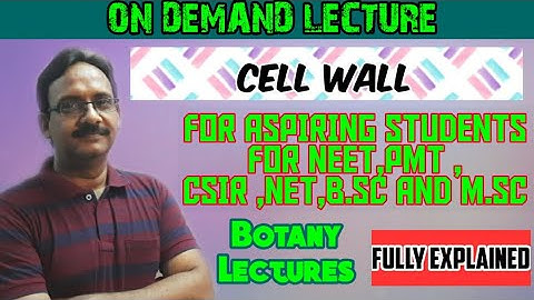 Cell Wall | NEET, PMT, CSIR, NET, B.Sc. , M.Sc. | PS Sir | Botany