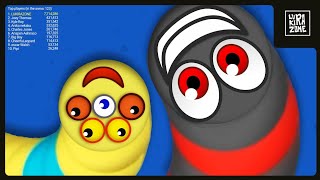 WORMS ZONE epic Gameplay Top 1 | video #161 | slitherio wormate biggest snake io🐍 game | LUKIRAZONE screenshot 2