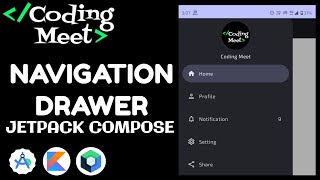 How to Create a Navigation Drawer With Jetpack Compose | Android Studio Tutorial