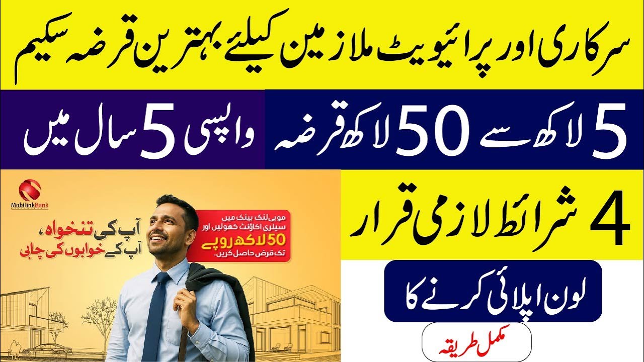 Mobilink Microfinance Bank Salary Loan 2025 | Requirements, Markup Rate & Complete Details