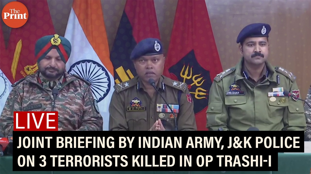 LIVE: Joint briefing by Indian Army, J&K Police in Kishtwar on 3 terrorists killed in OP Trashi-I