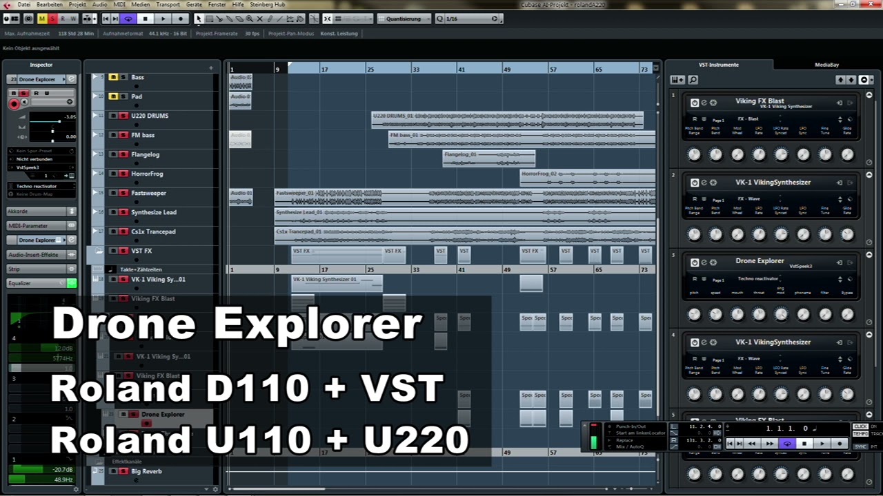 Drone Explorer Roland D110 U110 U2 Yamaha Cs1x Vst Plugins Youtube