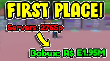 I AM FIRST ON THE LEADERBOARD! SO MANY BOBUX! BBS | Roblox