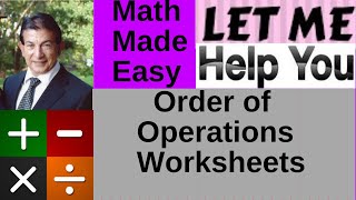 Order Of Operations Worksheets