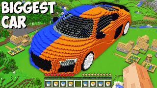 I found GIANT DOUBLE LAVA vs WATER CAR in Minecraft! THE BIGGEST SECRET CAR!