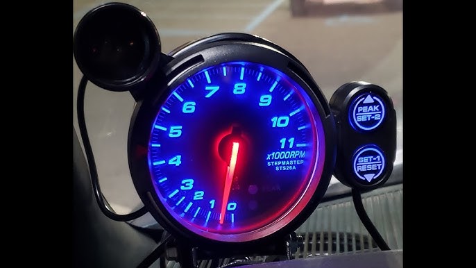 Aramox 0‑8000RPM Tachometer 52mm Tacho Gauge Blue LED Backlight, 8000 RPM  Electronic Tachometer Tacho Gauge Meter for 4 6 8 Cylinders Gasoline Car