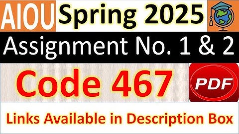 AIOU Code 467 Solved Asignment No.1 & 2 Spring 2025 |Subject: Classification & Cataloguing |Bachelor