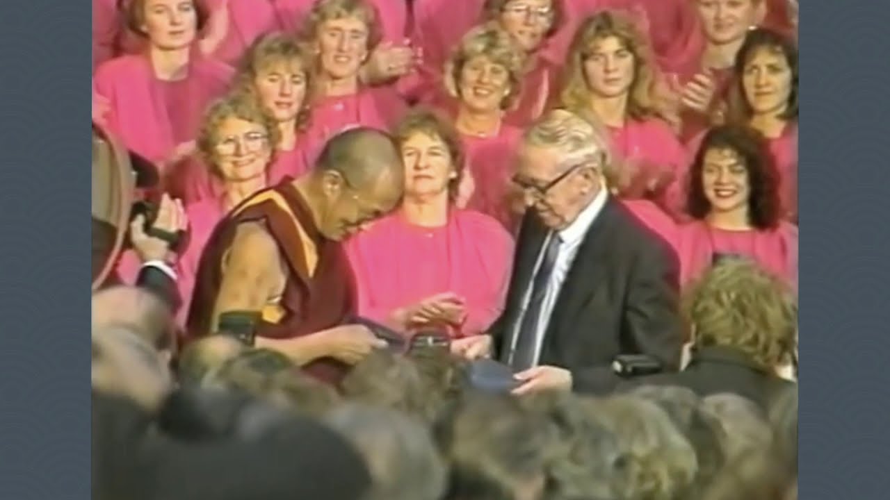 The Dalai Lama receives the Noble Peace Prize