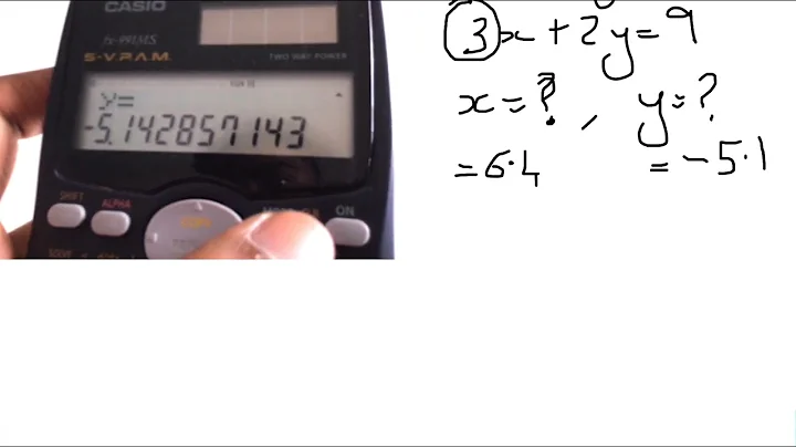 Solving Simultaneous Equations -2 Unknowns using Casio fx-991MS Calculator