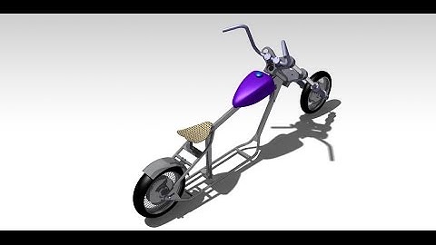 motorcycle frame in solidworks